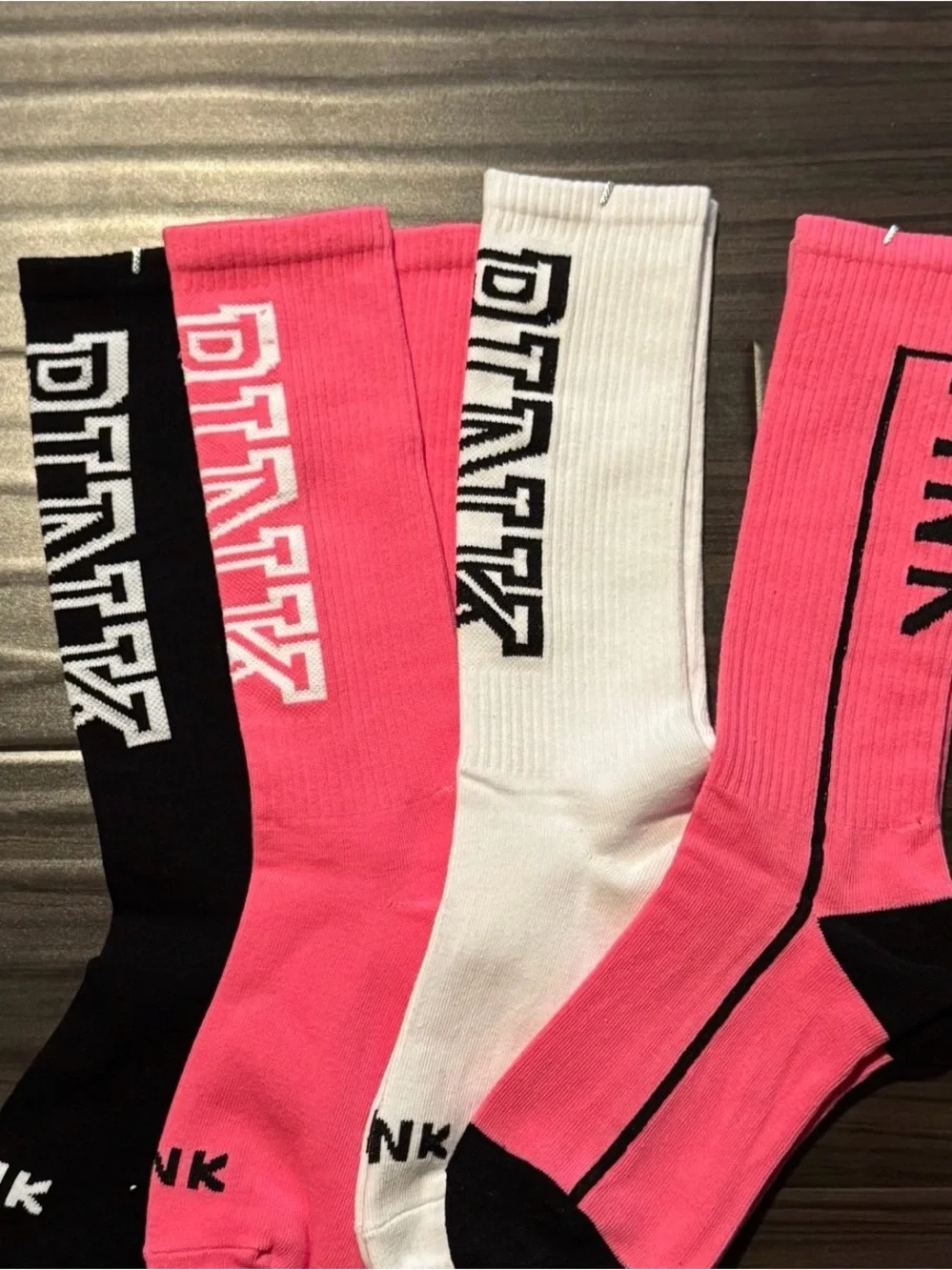 Pink Victoria’s Secret Socks
New Pink socks 
4 pairs included
Different styles - Picture 2 of 3
